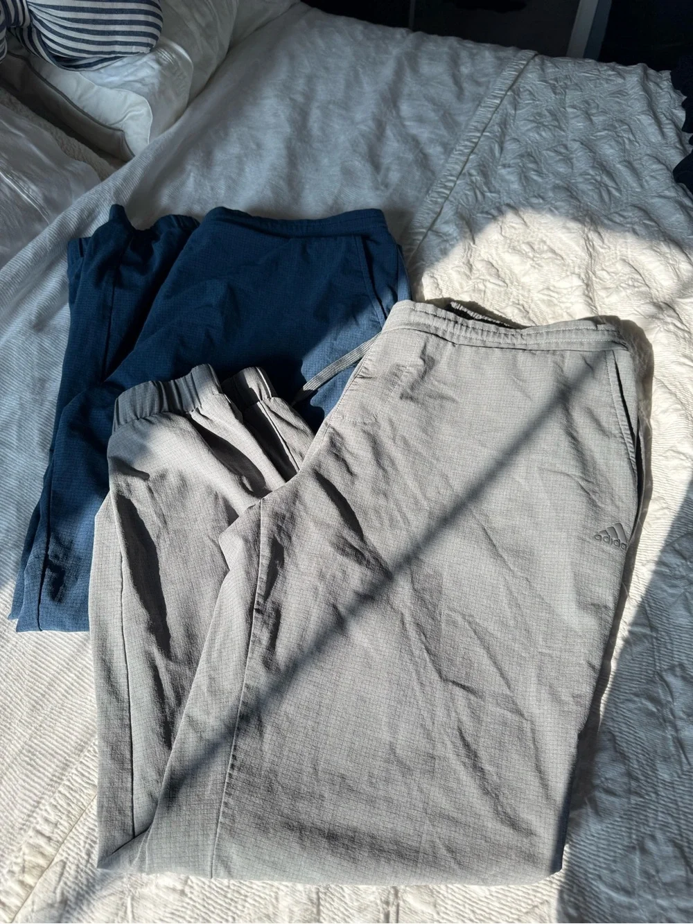 2 pairs for one price! Adidas Navy Blue and Gray HEAT.RDY Joggers